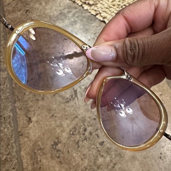 Tom Ford Gold and Brown Sunglasses - Picture 5 of 5